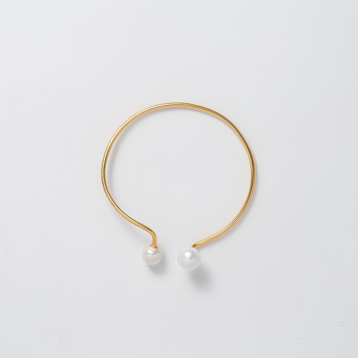 double pearl bangle 8&10mm / Gold