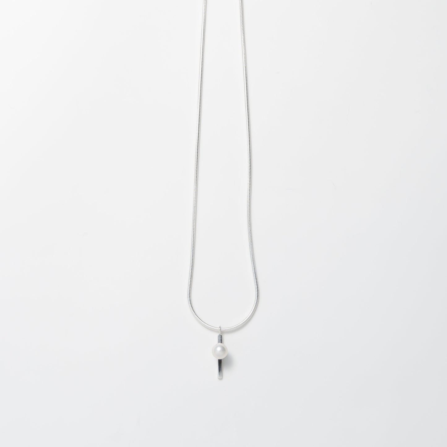 pearl necklace 5mm / Silver