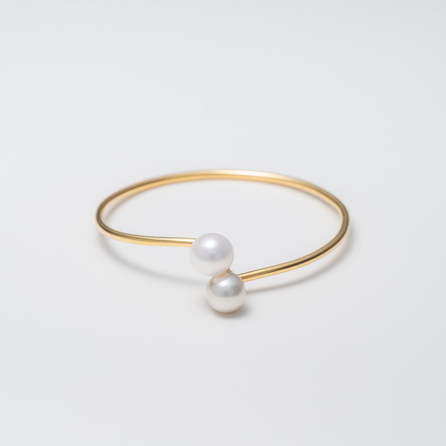 double pearl bangle 8&10mm / Gold