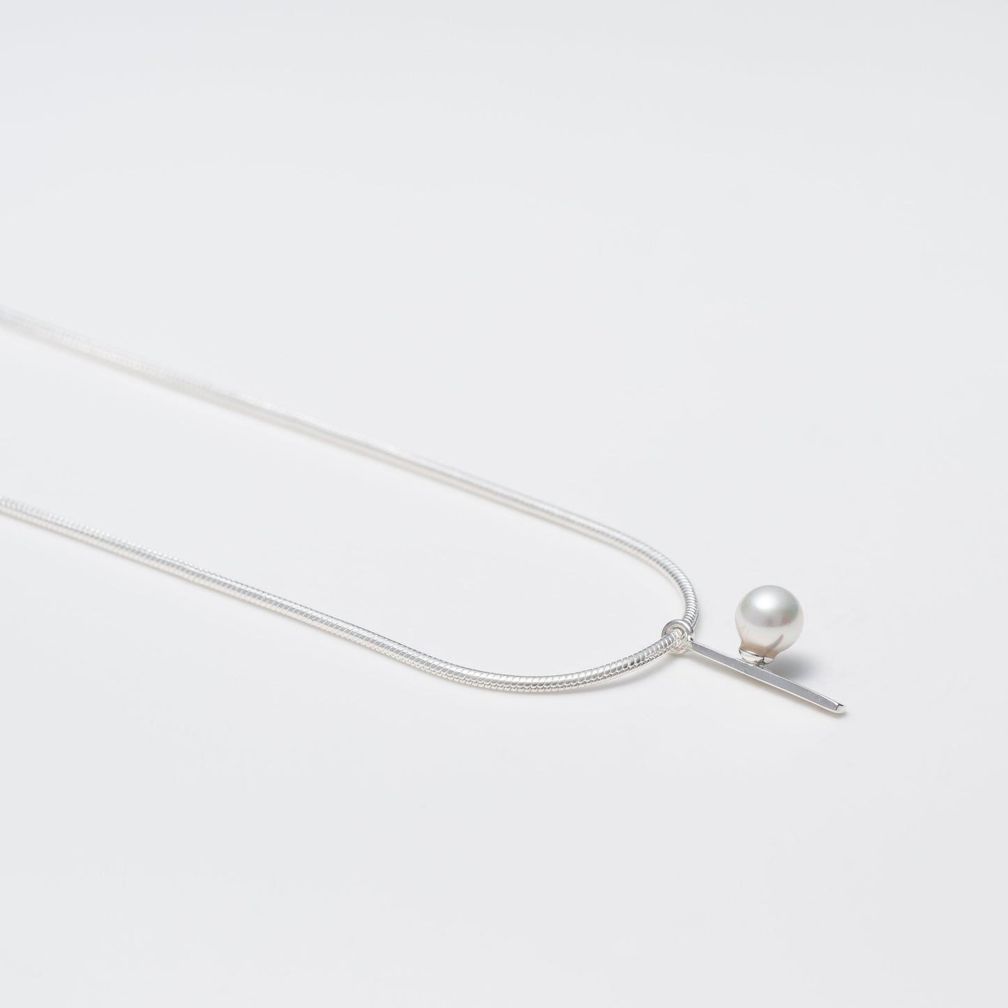 pearl necklace 5mm / Silver