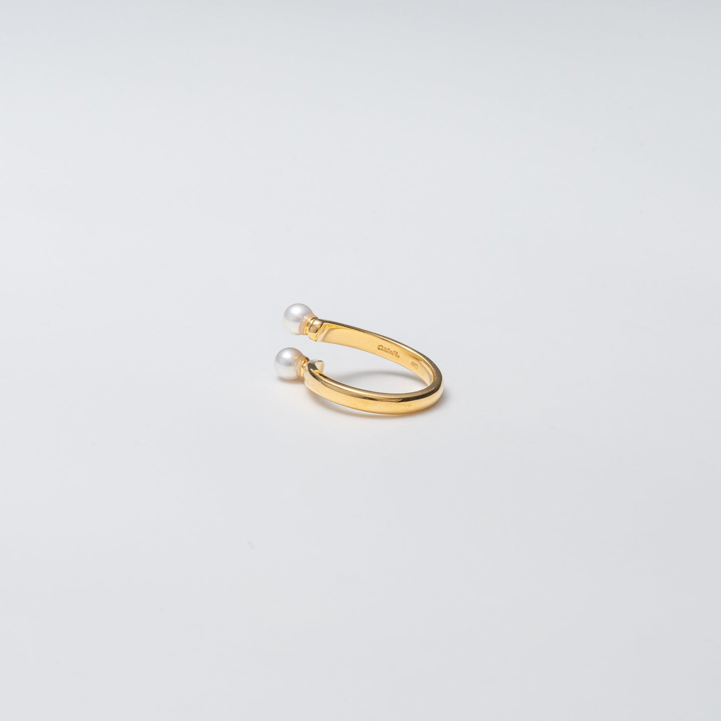 double pearl ring 4mm / Gold