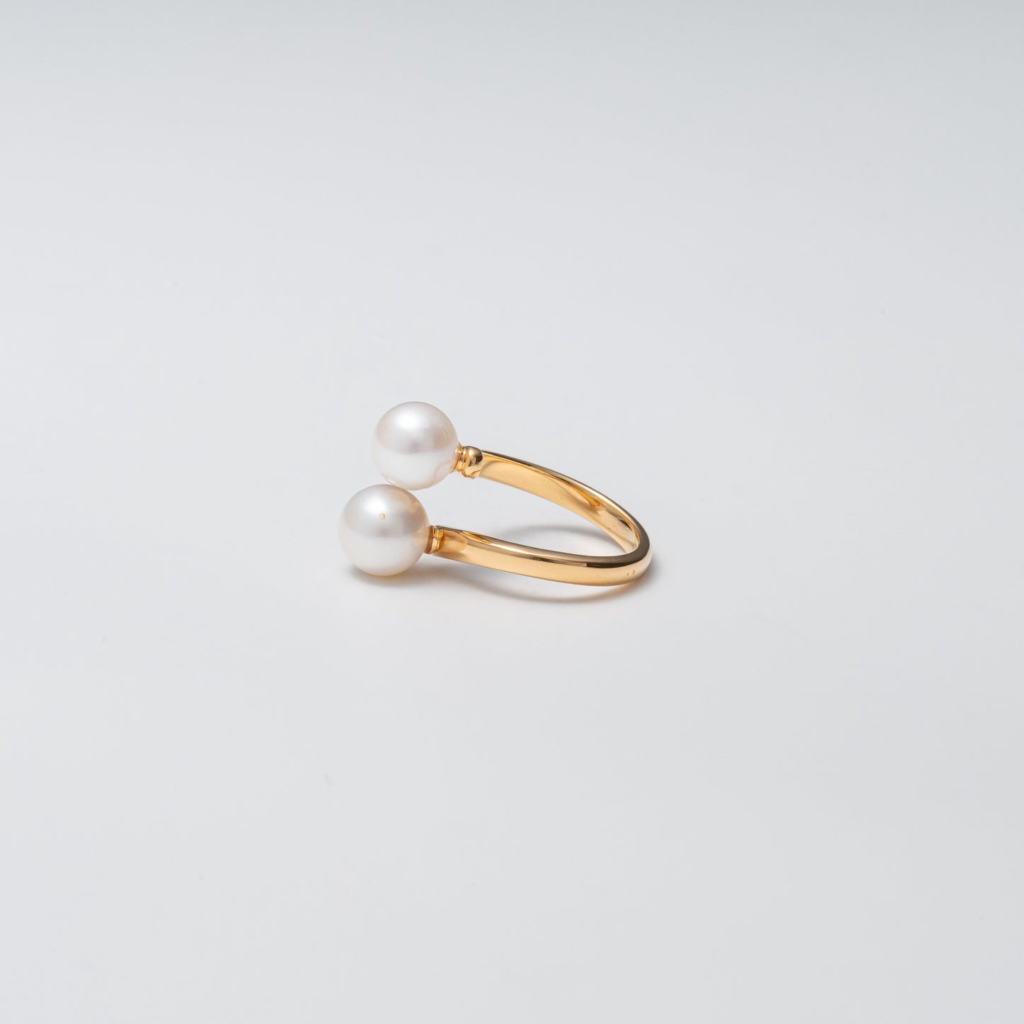 double pearl ring 8mm / Gold