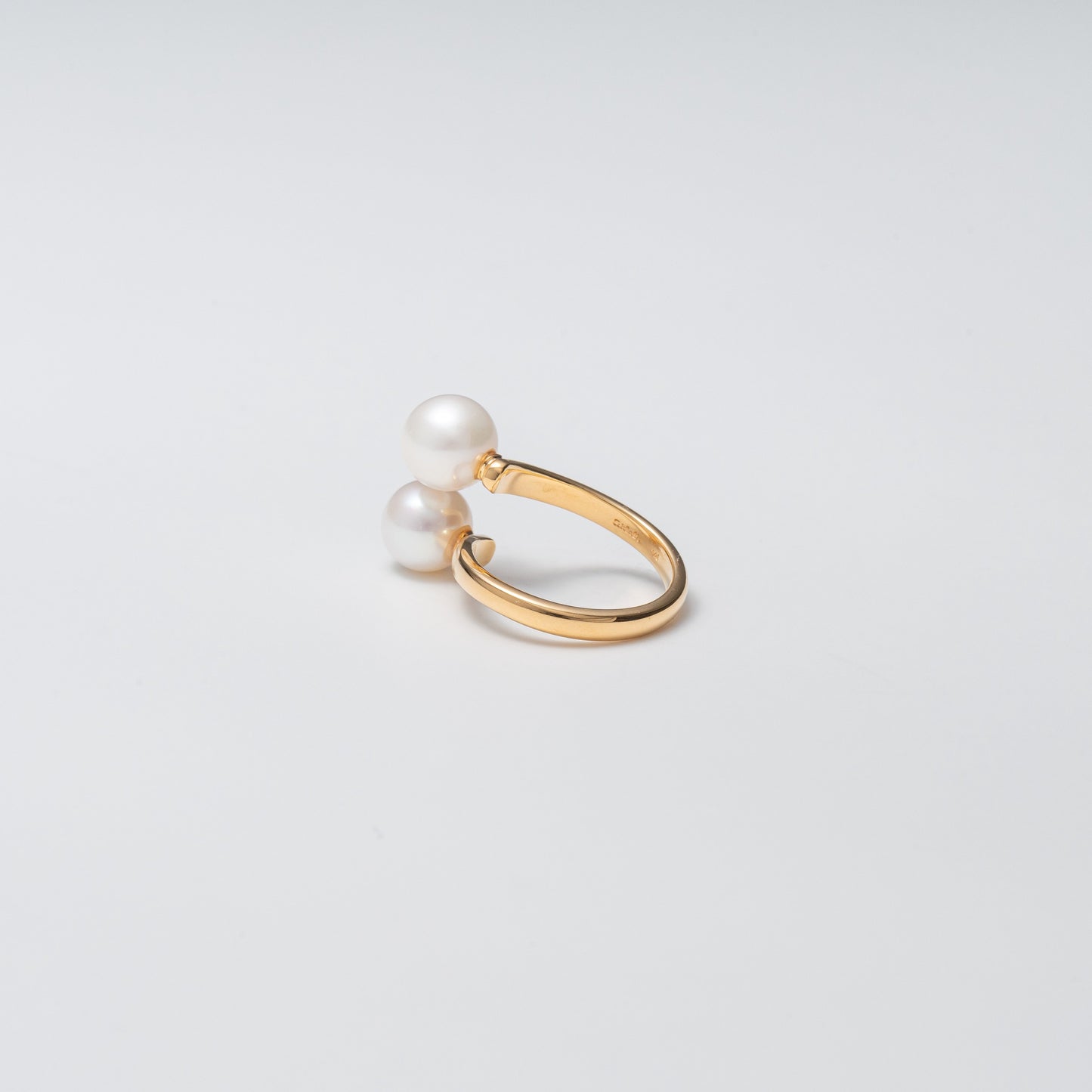 double pearl ring 8mm / Gold