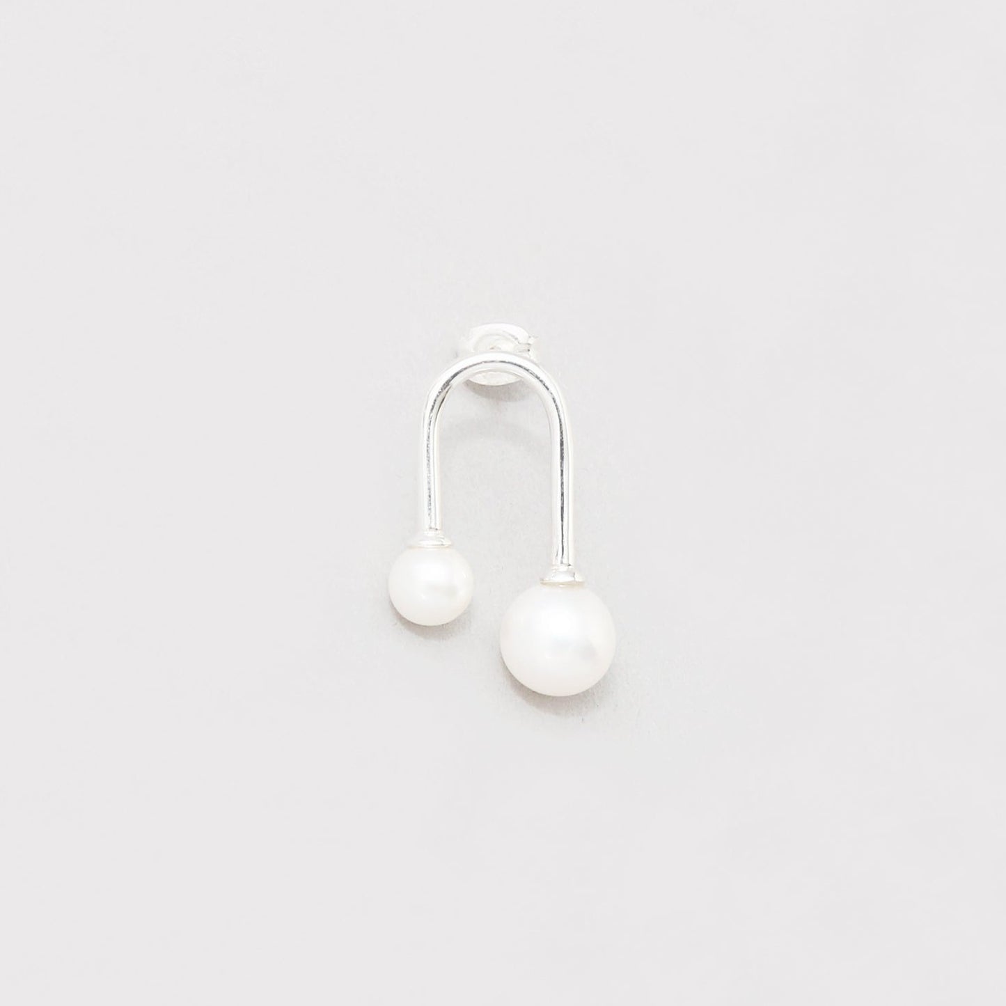 double pearl pierce / Silver