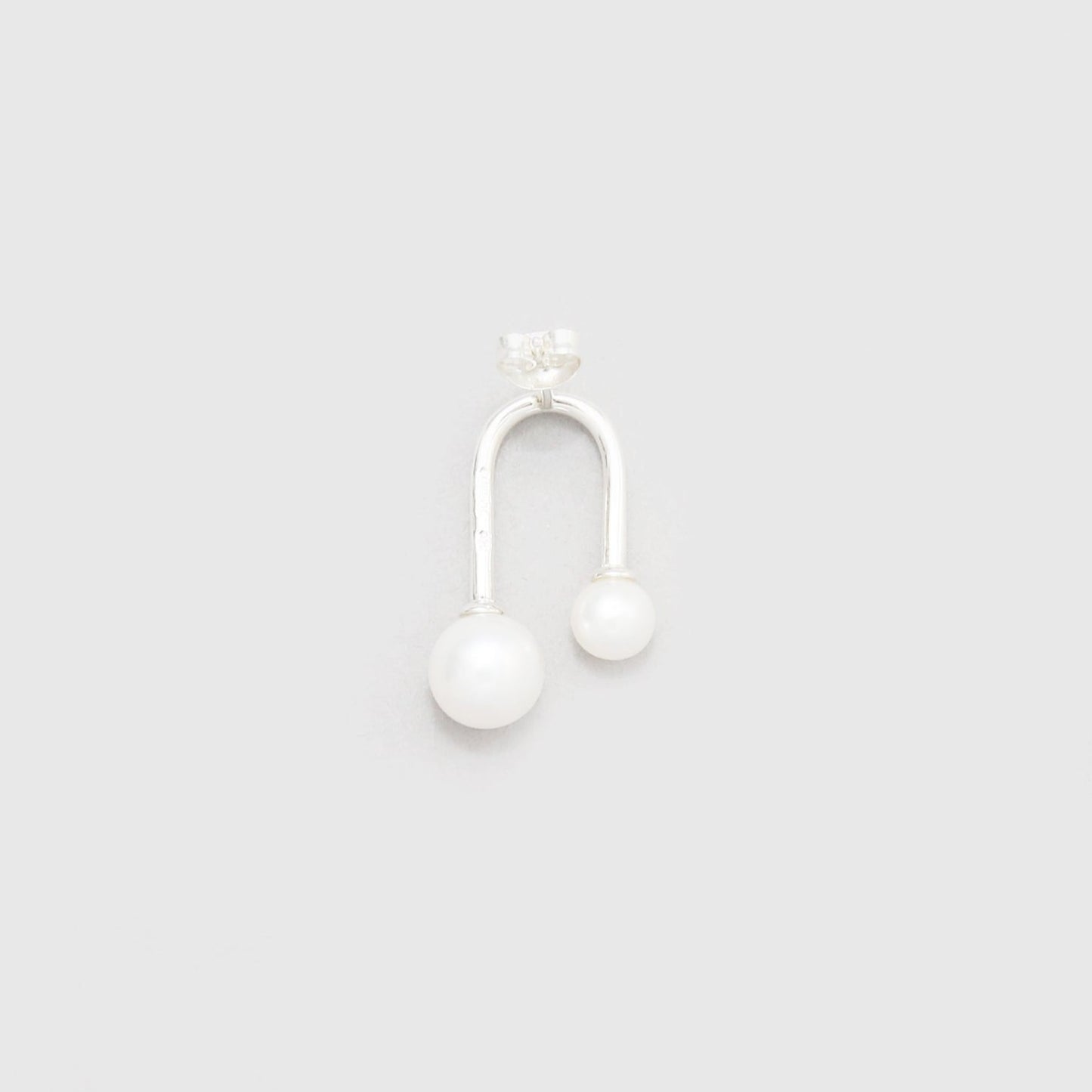 double pearl pierce / Silver