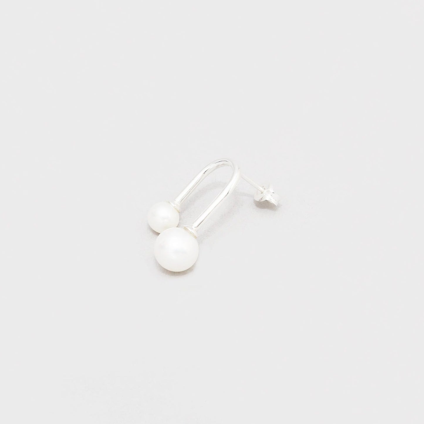 double pearl pierce / Silver