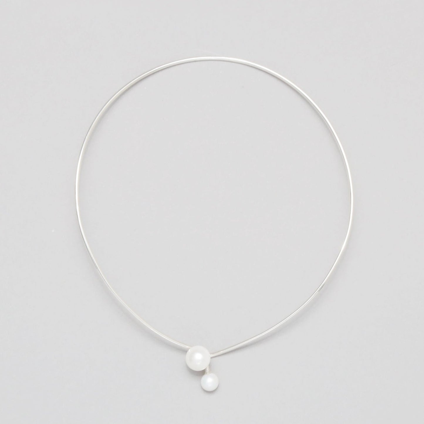 double pearl choker 8&10m / Silver
