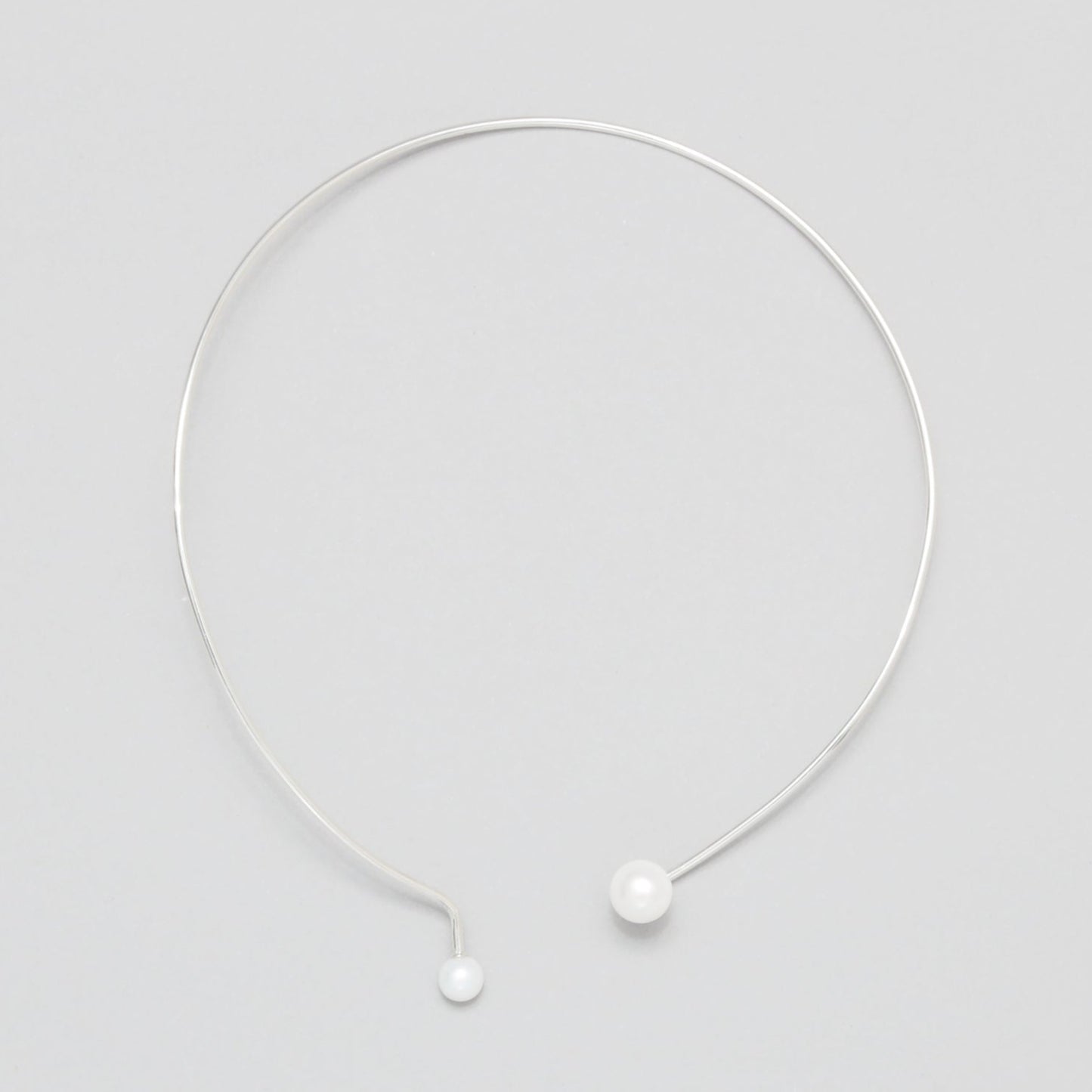 double pearl choker 8&10m / Silver