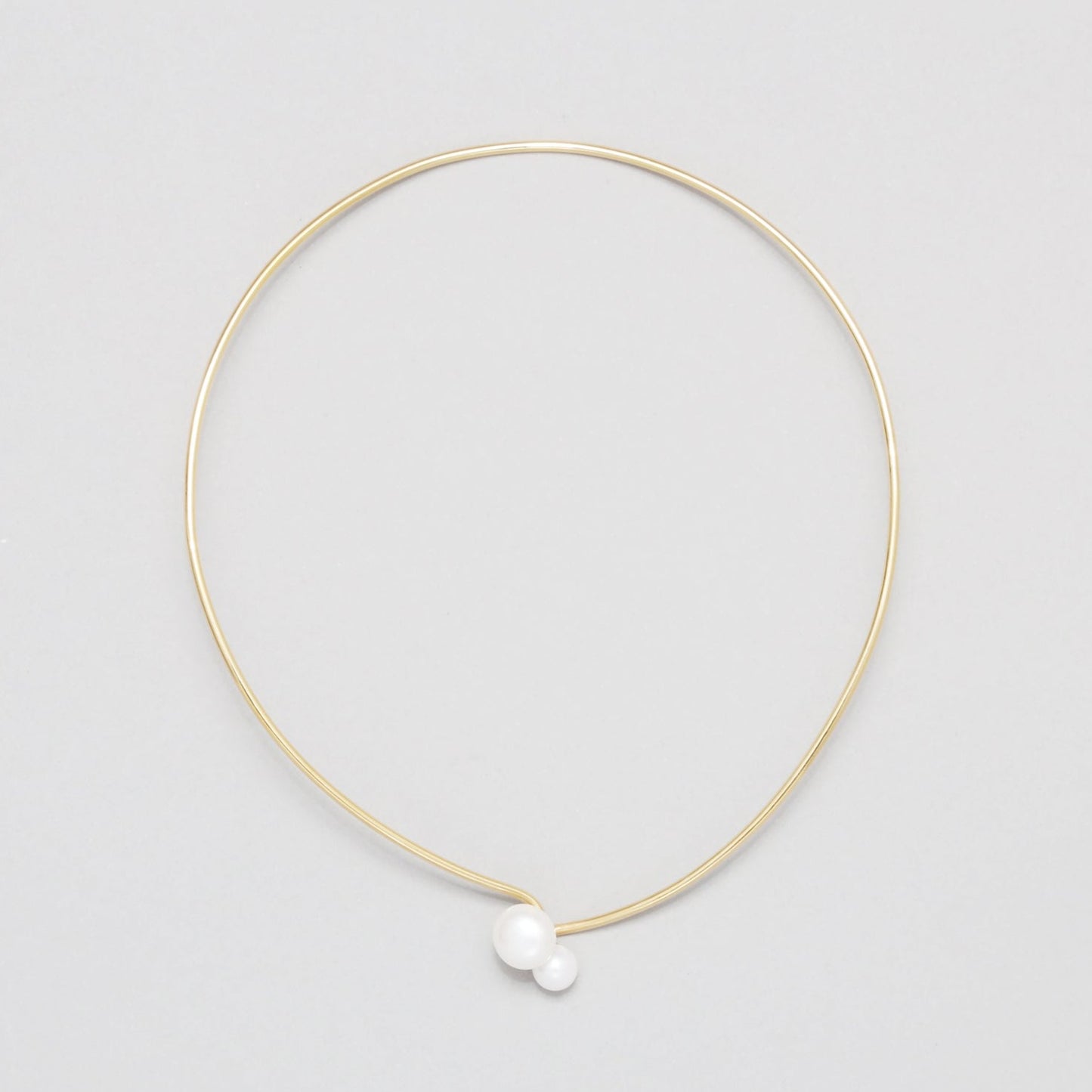 double pearl choker 8&10m / Gold