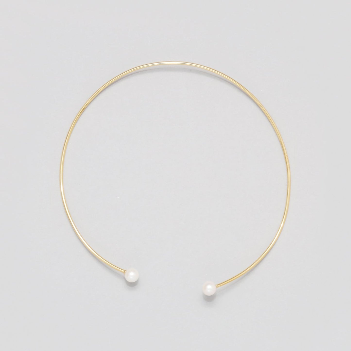 twin pearl choker 8m / Gold